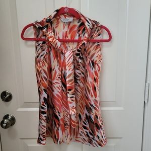 Kasper Sleeveless Silk Tops